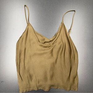 Cowl neck cropped tank